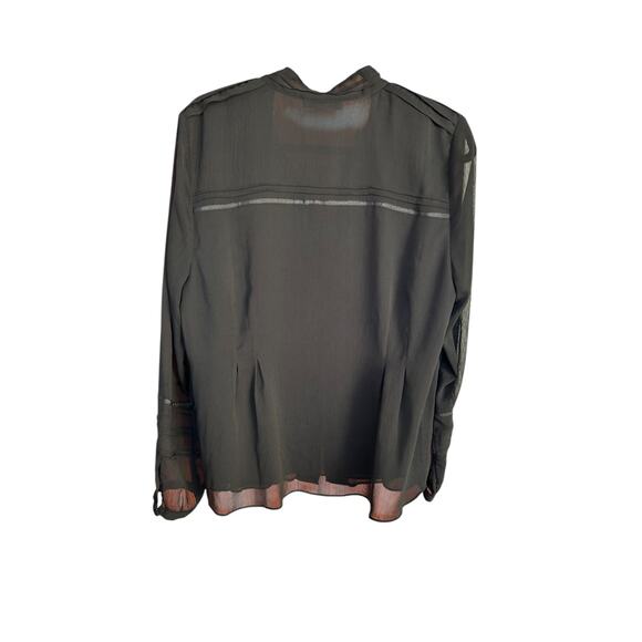 Coldwater Creek Women's Black Sheer Blouse Size Large - Picture 4 of 5